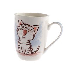 Porcelánový hrnek Dakls Happy Cat, 345 ml