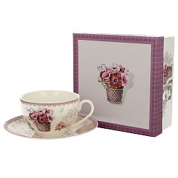 Porcelánový hrnek s podšálkem Duo Gift Mia, 250 ml