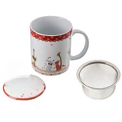 Porcelánový hrnek s pokličkou a filtrem Unimasa