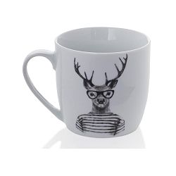 Porcelánový hrnek Sabichi Hipster Stag, 350ml