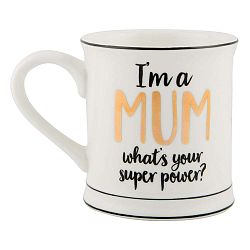 Porcelánový hrnek Sass & Belle Super Mum, 300 ml