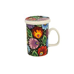 Porcelánový hrnek se sítkem Duo Gift Etnic, 320 ml