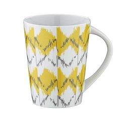 Porcelánový hrnek Yellow Stripes, 400 ml
