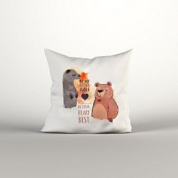 Povlak na polštář Bear Love, 40 x 40 cm