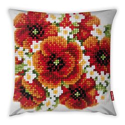 Povlak na polštář Vitaus Red Flower, 43 x 43 cm
