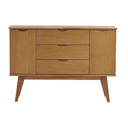 Přírodní dubová komoda  Folke  Njord, délka 122 cm