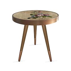Příruční stolek Rassino Brown Rose Circle, ⌀ 45 cm