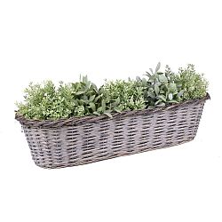 Proutěný koš na osázení Ego Dekor, délka 65 cm