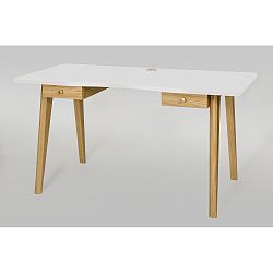 Psací stůl s bílou deskou Woodman Nice