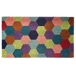 Rohožka z kokosových vláken Hexagon, 40x70 cm