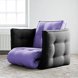 Rozkládací křesílko Karup Dice Violet/Gray