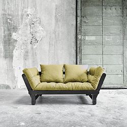 Rozkládací pohovka Karup Beat Black/Avocado Green