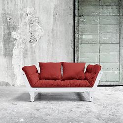 Rozkládací pohovka Karup Beat White/Passion Red