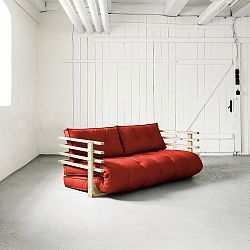 Rozkládací pohovka Karup Funk Natural/Red