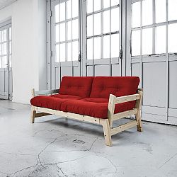Rozkládací pohovka Karup Step Natural/Passion Red