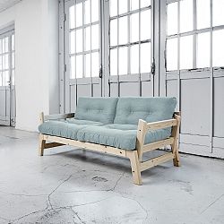 Rozkládací pohovka Karup Step Natural/Sky Blue