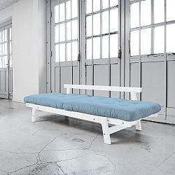 Rozkládací pohovka Karup Step White/Celeste