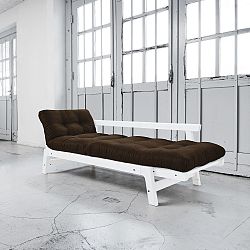 Rozkládací pohovka Karup Step White/Choco Brown