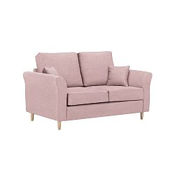 Růžová dvoumístná pohovka Kooko Home Smooth