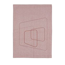 Růžová kuchyňská utěrka ZONE Squares