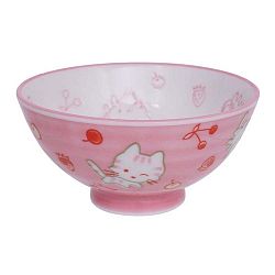 Růžová miska Tokyo Design Studio Cat, ø 10,5 cm