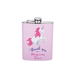 Růžová nerezová placatka Tantitoni, 240 ml