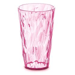 Růžová plastová sklenice Tantitoni Crystal, 400 ml