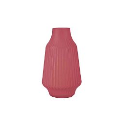 Růžová skleněná váza PT LIVING Stripes, Ø 16 cm