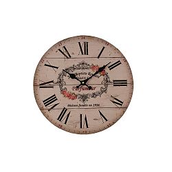 Růžové hodiny Antic Line Parfumer, ⌀ 34 cm