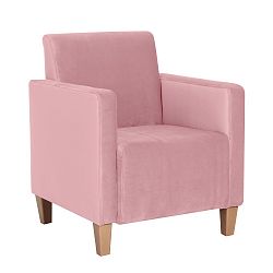 Růžové křeslo Max Winzer Milla Velvet
