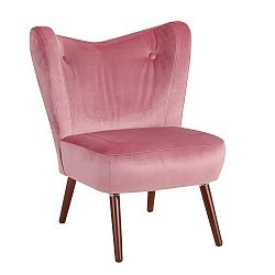 Růžové křeslo Max Winzer Sari Velvet