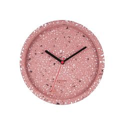 Růžové nástěnné hodiny Karlsson Tom, ⌀ 26 cm