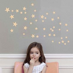 Růžové nástěnné samolepky Art For Kids Stars