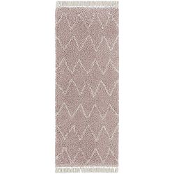 Růžový běhoun Mint Rugs Rotonno, 80 x 200 cm