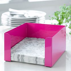 Růžový box na ubrousky Steel Function