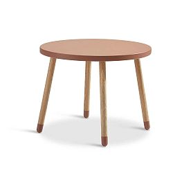 Růžový dětský stolek Flexa Dots, ø 60 cm