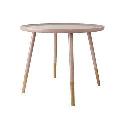 Růžový dřevěný příruční stolek Leitmotiv Graceful