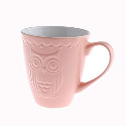 Růžový keramický hrnek Dakls Owl, 200 ml