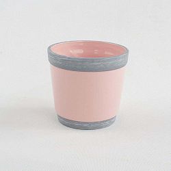 Růžový keramický květináč Dakls, ø 13,5 cm