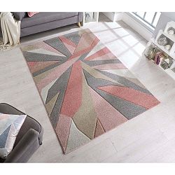 Růžový koberec Flair Rugs Shatter, 160 x 230 cm