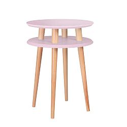 Růžový konferenční stolek Ragaba UFO, Ø 45 cm