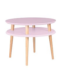Růžový konferenční stolek Ragaba UFO, Ø 57 cm