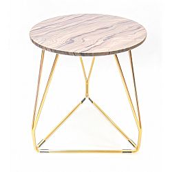Růžový odkládací stolek 360 Living Adele, ⌀ 37 cm