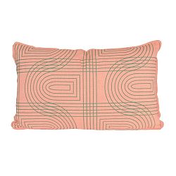 Růžový polštář ETH Retro, 50 x 30 cm