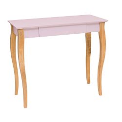 Růžový psací stůl Ragaba Lillo, délka 85 cm