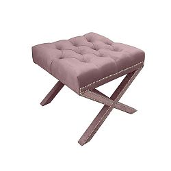 Růžový puf JohnsonStyle Lamar French Velvet