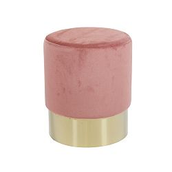 Růžový puf se sametovým potahem Santago Pons Gold