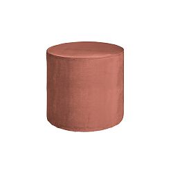 Růžový puf WOOOD Sara, ⌀ 46 cm