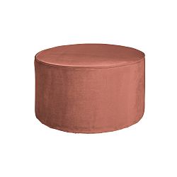 Růžový puf WOOOD Sara, ⌀ 60 cm