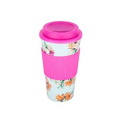 Růžový termohrnek Tantitoni Floral, 450 ml